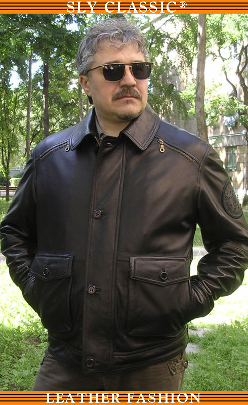 Férfi bőrdzseki - Sly Classic Leather Fashion