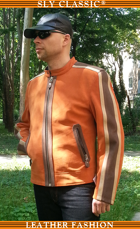 Férfi bőrdzseki, bőrsapka - Sly Classic Leather Fashion