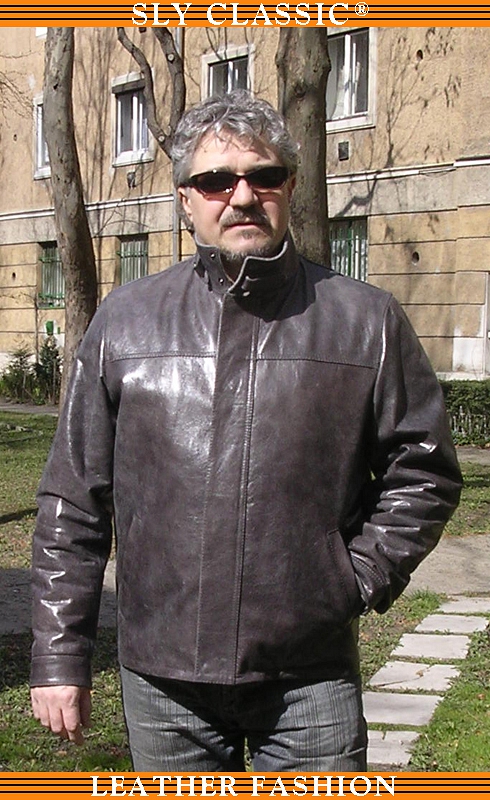 Férfi bőrkabát, bőrdzseki - Sly Classic Leather  Fashion