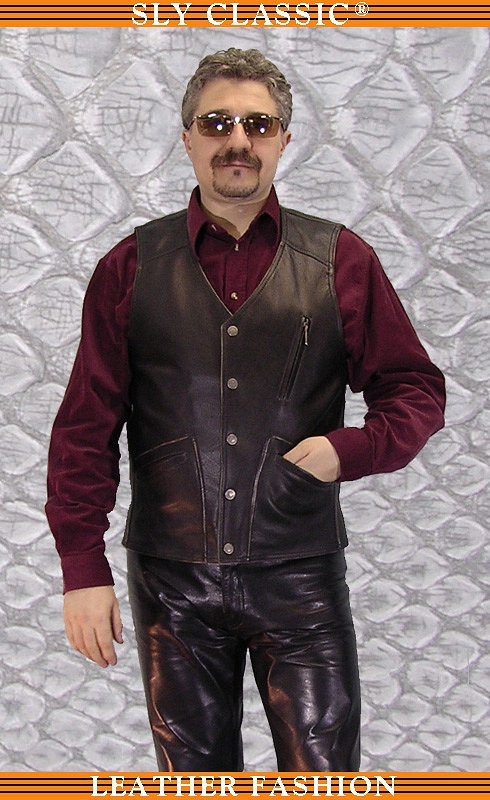 Férfi bőrmellény, bőrnadrág - Sly Classic Leather Fashion